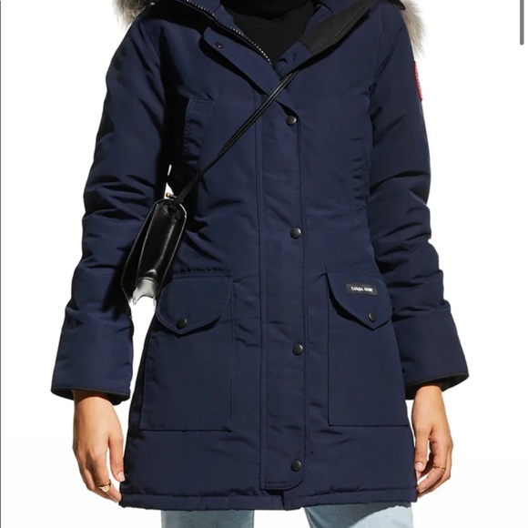 Canada Goose Trillium Down Parka Coat - Navy Blue Size Large - Picture 2 of 9